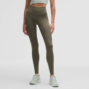 army green lululemon base pace tight